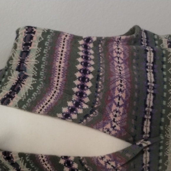 Chaps Sweater Vest button down Purple Green Size 1X vintage look Chaps - Picture 2 of 9